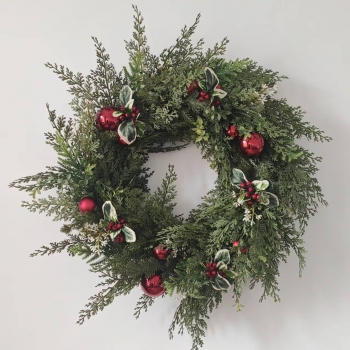 Holly Red Berry Christmas Wreath