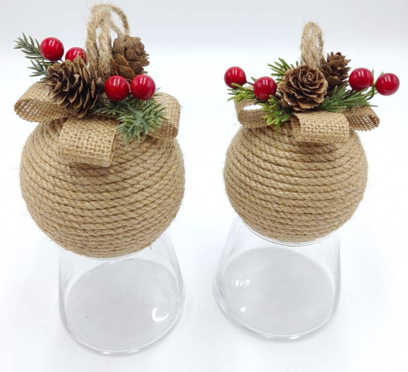 Farmhouse Jute Christmas Pendant