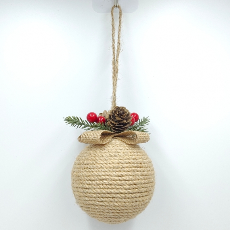 Farmhouse Jute Christmas Pendant