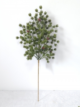 Tall Artificial Pine Christmas Spray with Small Pine Cones