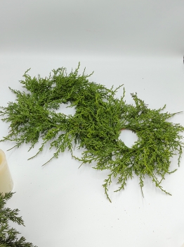 Natural Cypress Leaf Candle Ring, Minimalist Greenery Candle Holder Wreath